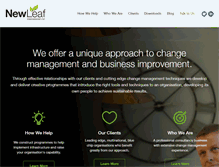 Tablet Screenshot of newleafinternational.co.uk